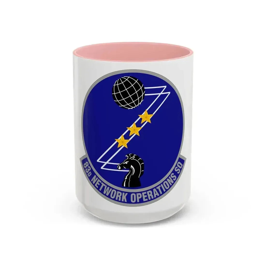 83 Network Operations Squadron ACC (U.S. Air Force) Accent Coffee Mug 15oz Pink - Go Mug Yourself
