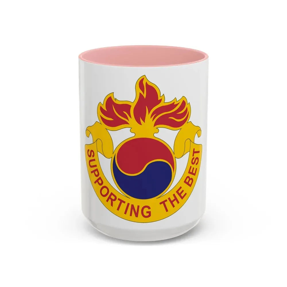 83 Ordnance Battalion (U.S. Army) Accent Coffee Mug 15oz Pink - Go Mug Yourself