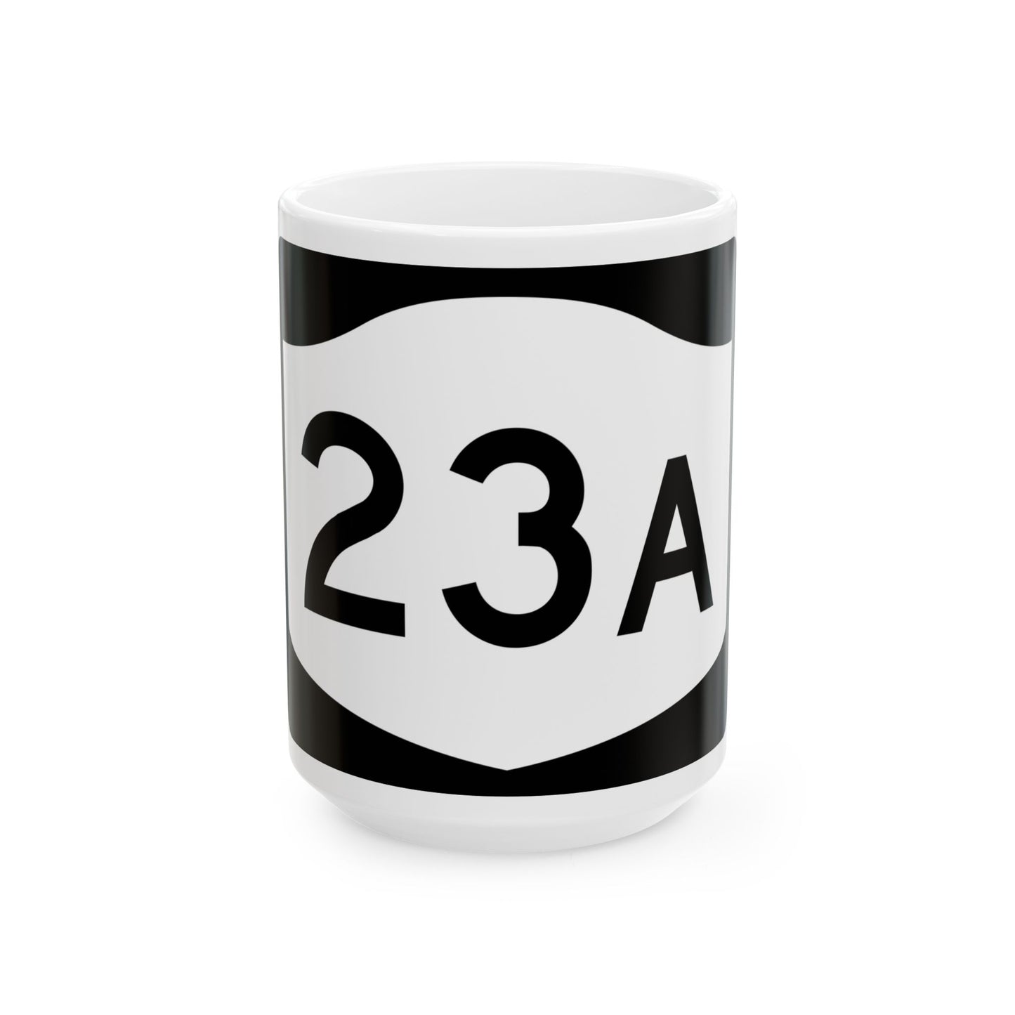 NY-23A (New York) (Road Sign) White Coffee Mug