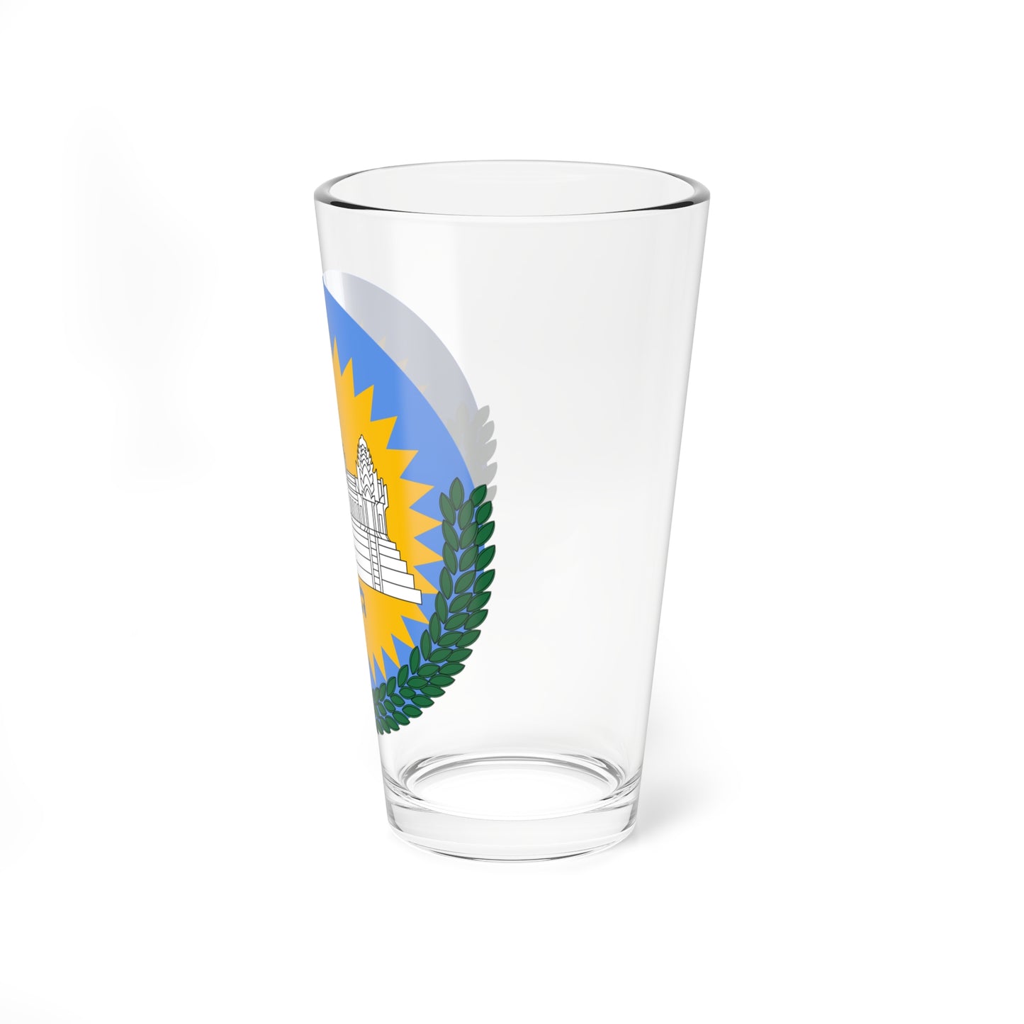 Emblem of Cambodia 1992-1993 (Cambodia) (Coat of Arms) Pint Glass 16oz