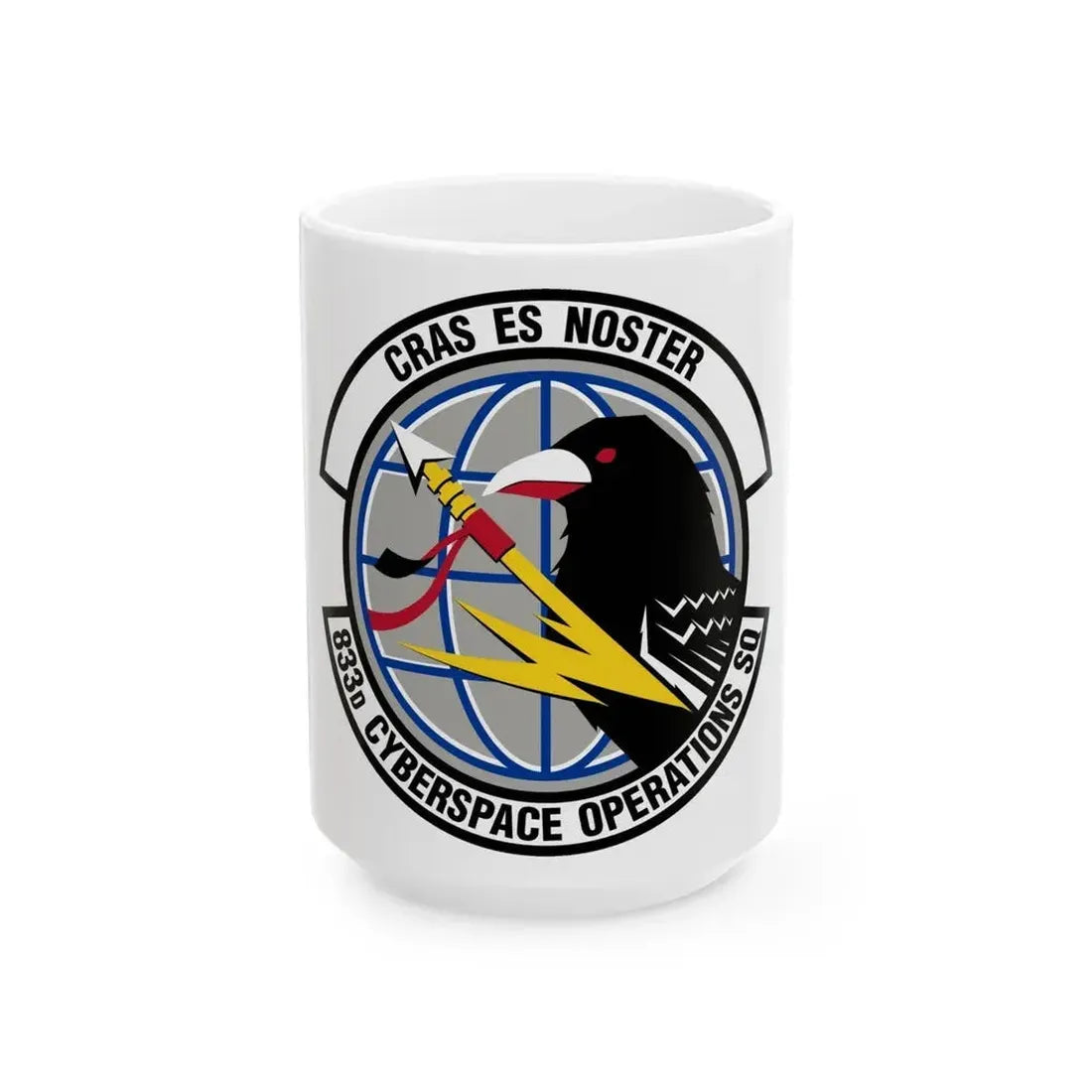 833 Cyberspace Operations Squadron ACC (U.S. Air Force) White Coffee Mug - Go Mug Yourself