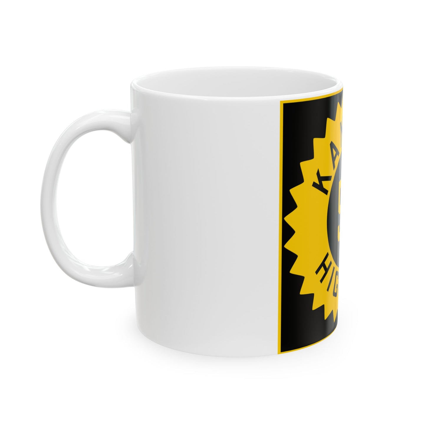 K-57 1926 (Kansas) (Road Sign) White Coffee Mug