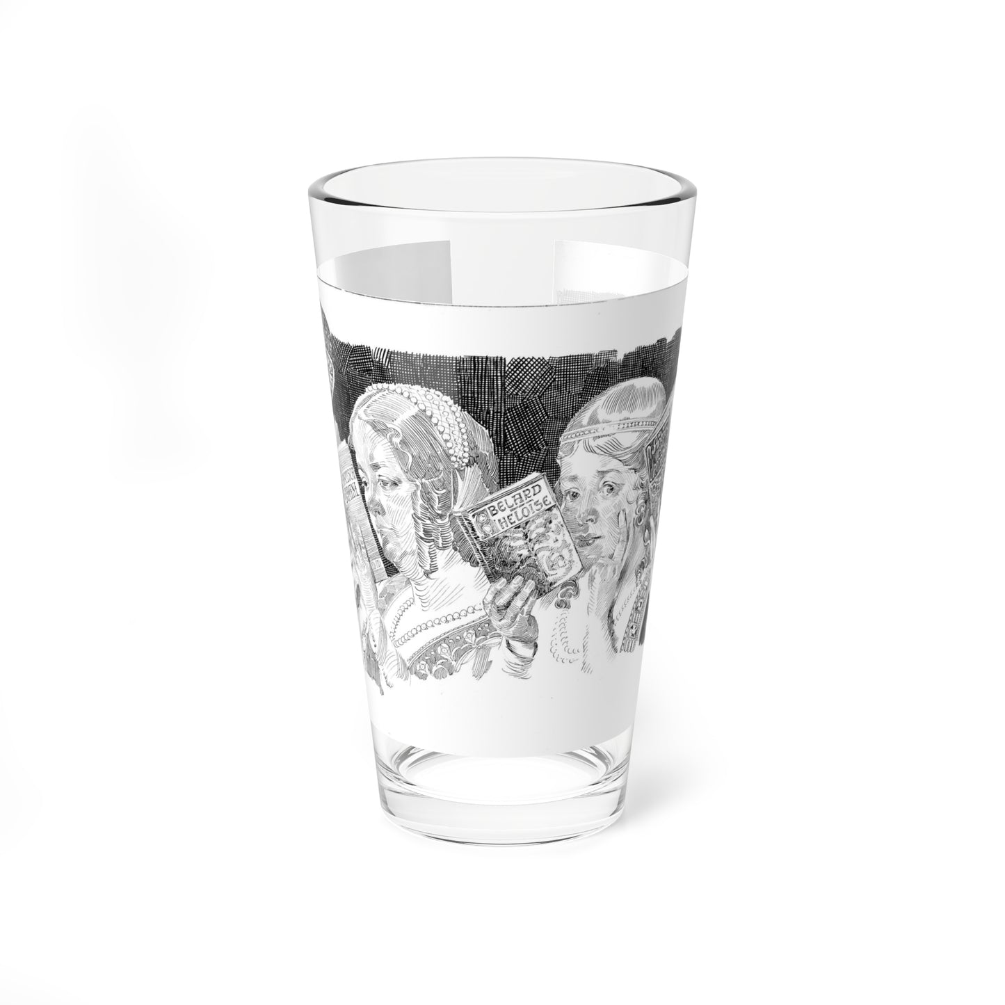 Line up of Women Reading Novels, circa 1915 - Pint Glass 16oz