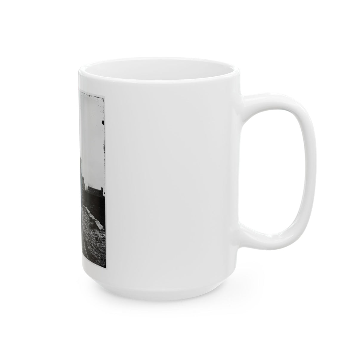 Saint Augustine, Fla. Entrance Gate, With Street And Houses Beyond (U.S. Civil War) White Coffee Mug