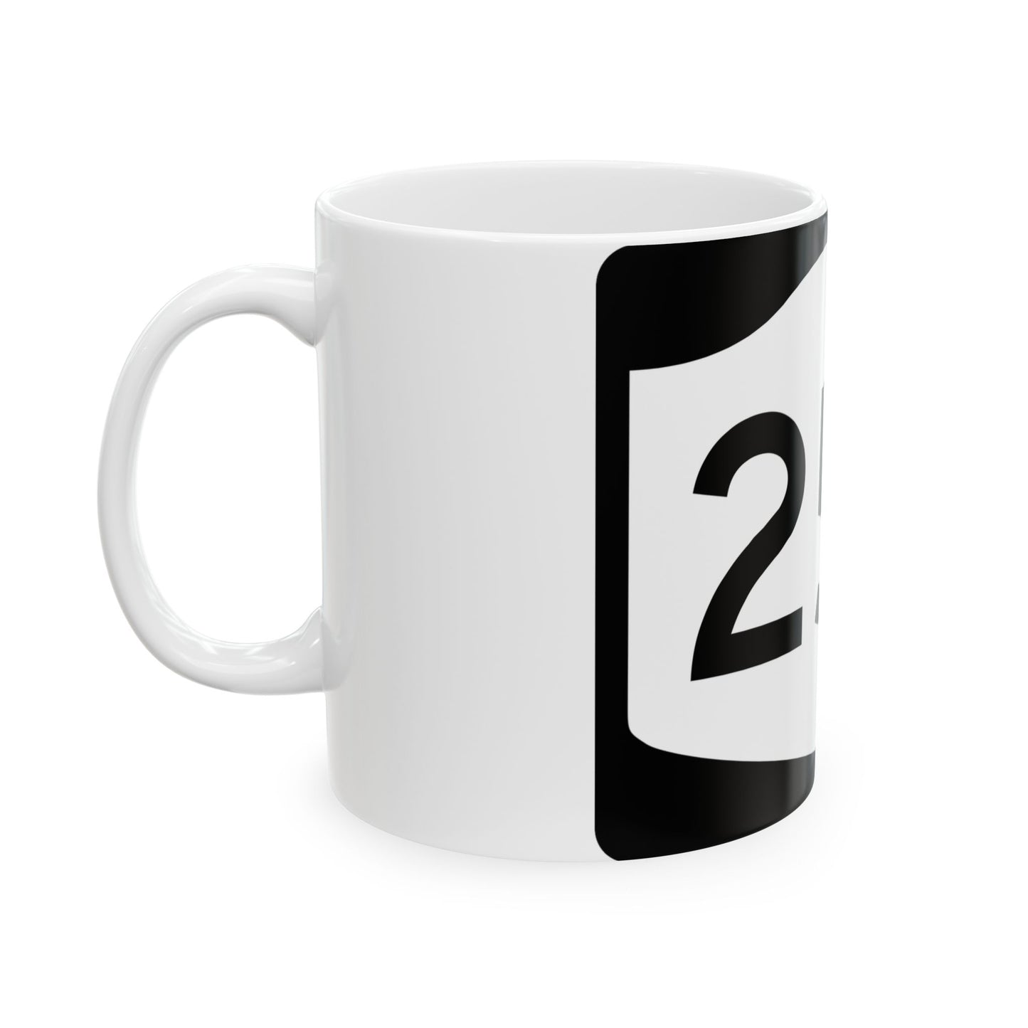 NY-25A (New York) (Road Sign) White Coffee Mug