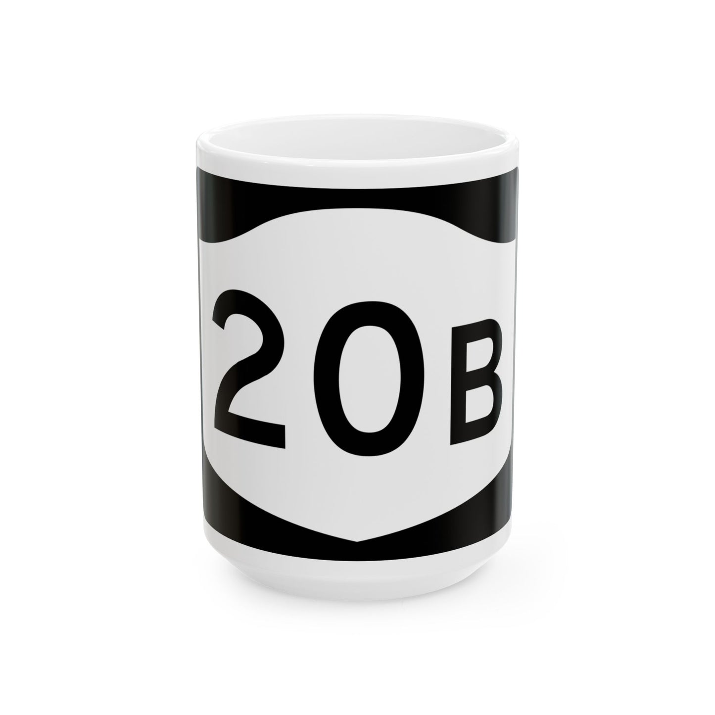 NY-20B (New York) (Road Sign) White Coffee Mug