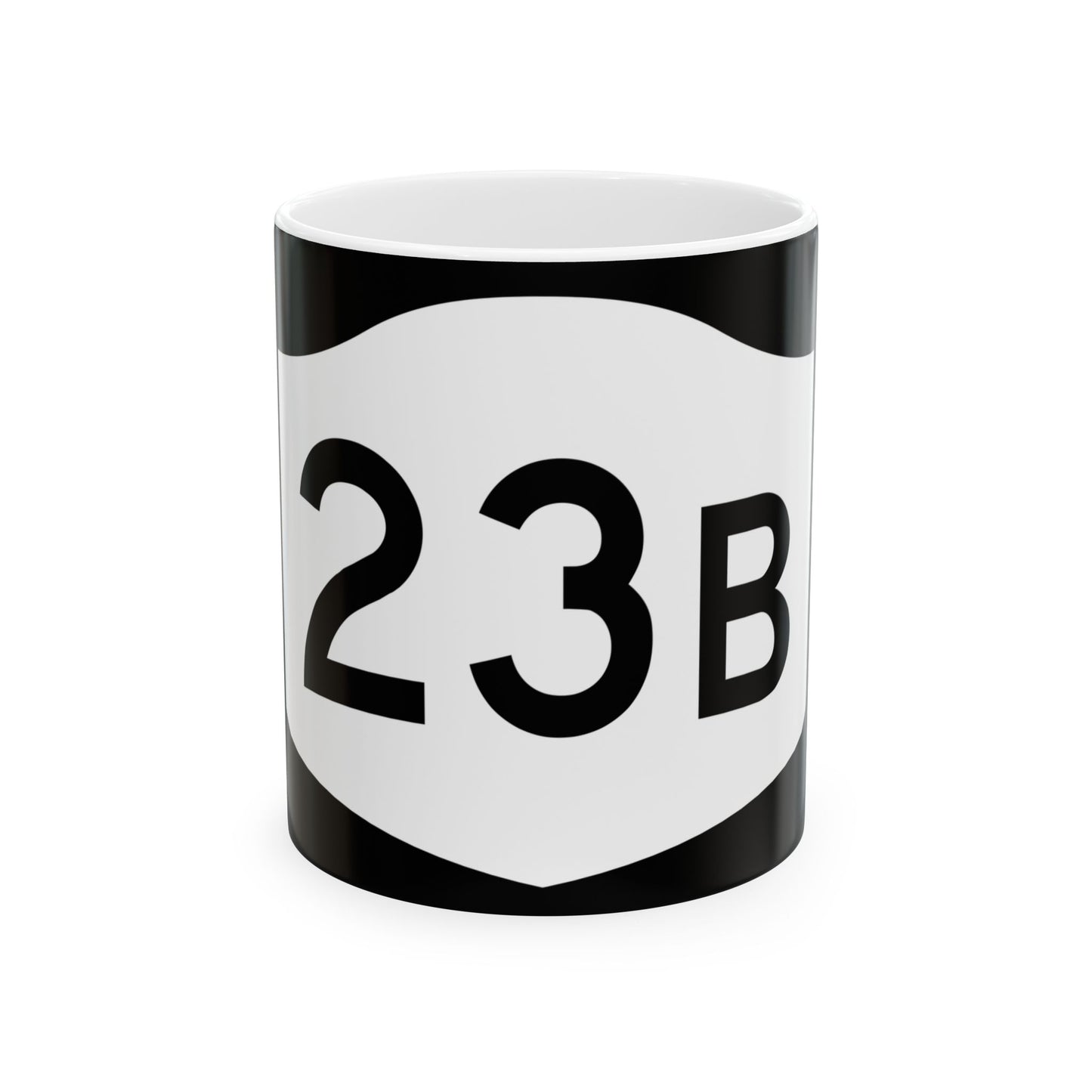 NY-23B (New York) (Road Sign) White Coffee Mug