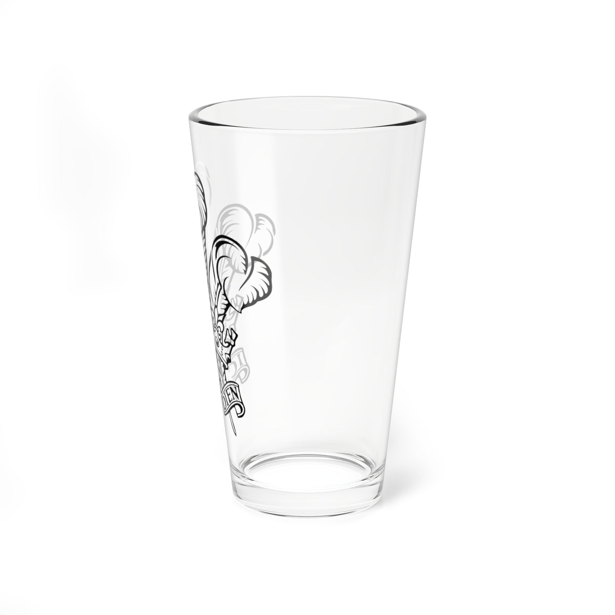 Ich dien (United Kingdom) (Coat of Arms) Pint Glass 16oz