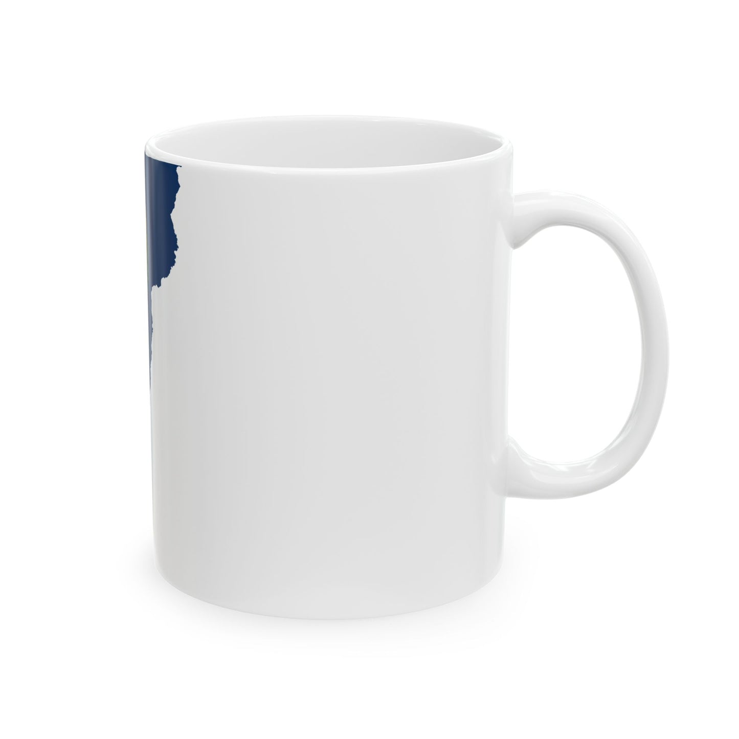 Flag-map of Vermont (United States) White Coffee Mug