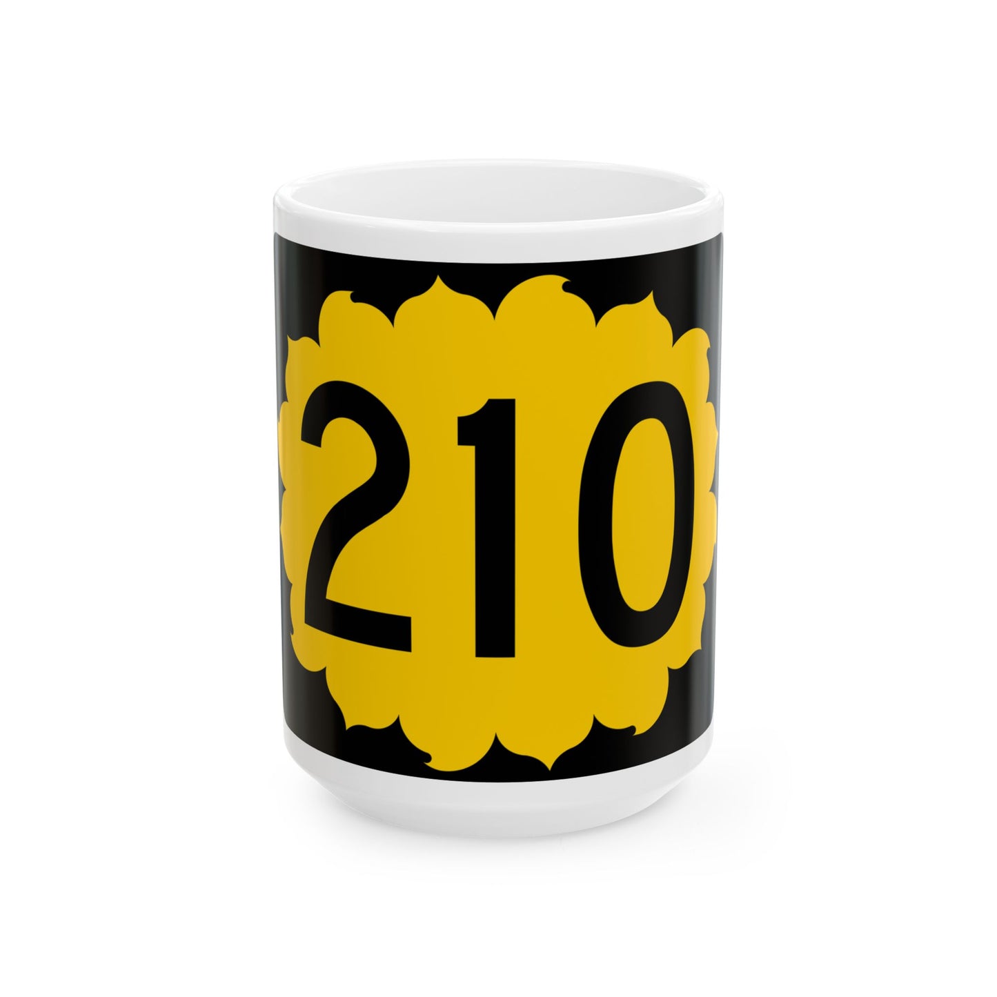 K-210 (Kansas) (Road Sign) White Coffee Mug
