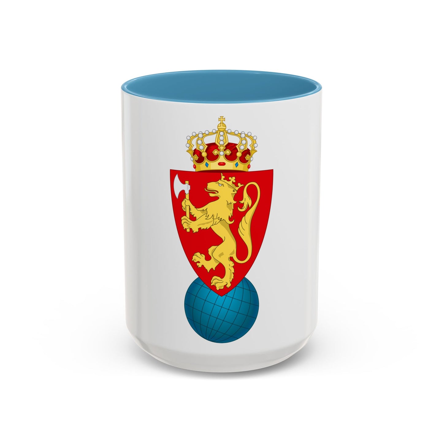 Coat of arms of the Geographical Survey of Norway - Accent Coffee Mug