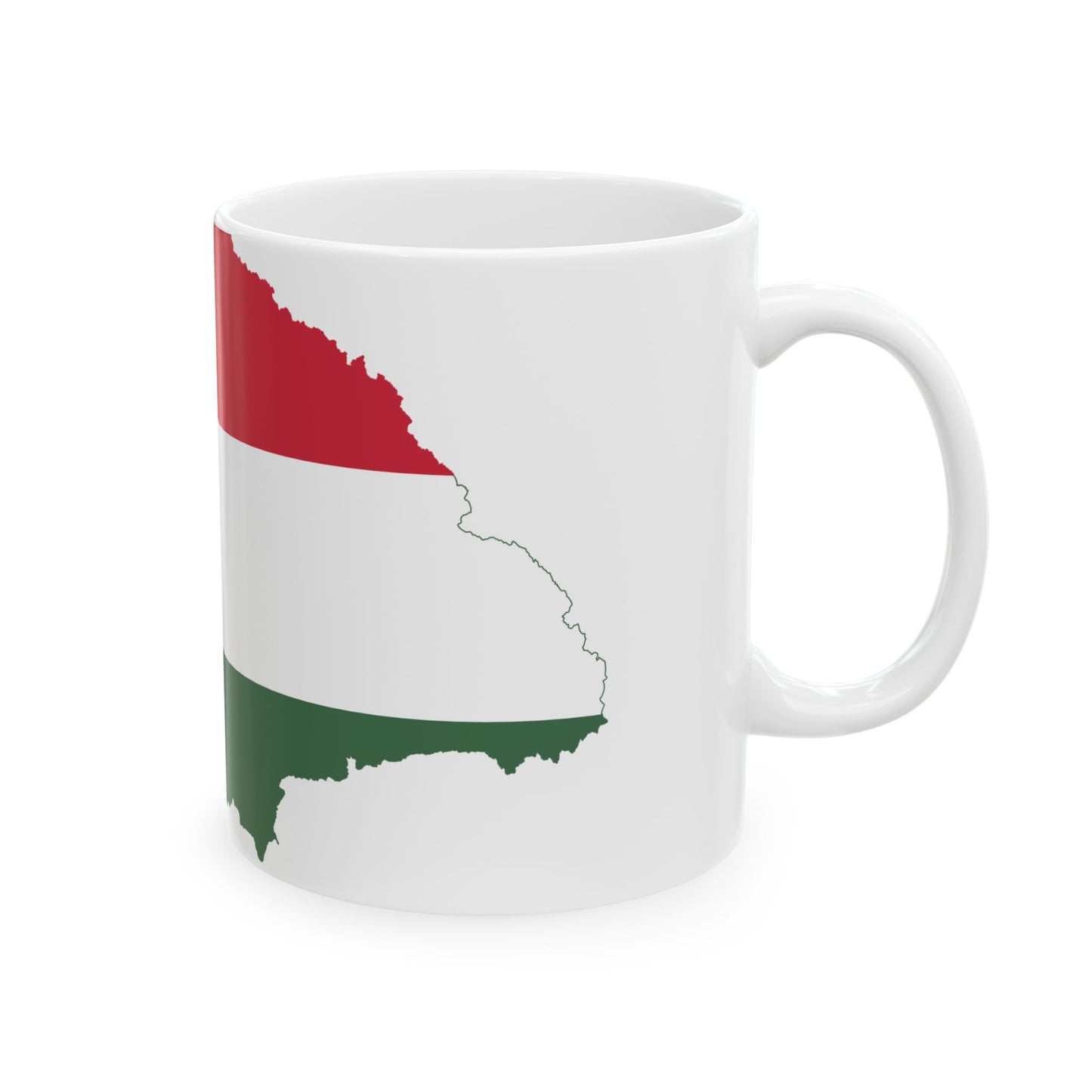 Flag-map of Greater Hungary (Hungary) White Coffee Mug