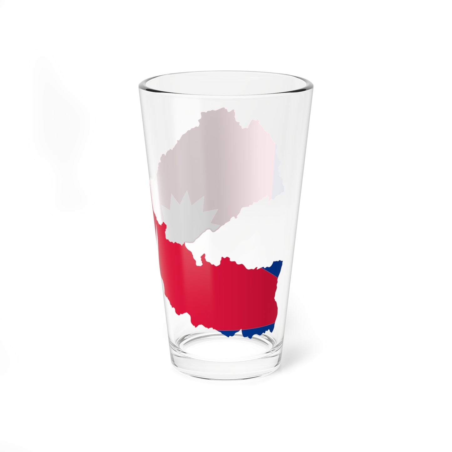 Flag map of Nepal (Nepal) Pint Glass 16oz
