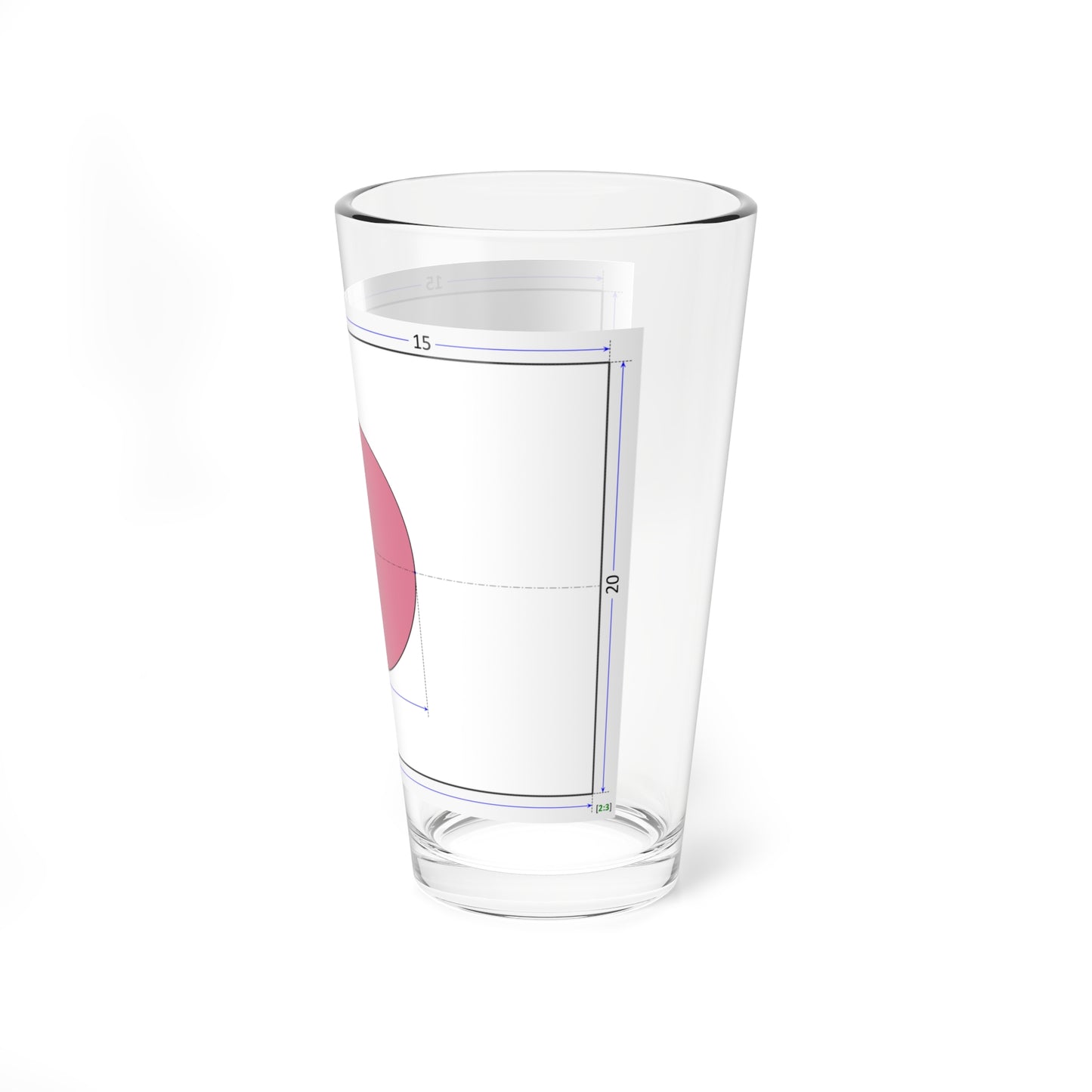 Flag of Japan construction sheet (Japan) Pint Glass 16oz