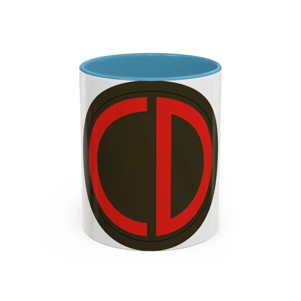 85th Division SSI (U.S. Army) Accent Coffee Mug 11oz Light Blue - Go Mug Yourself