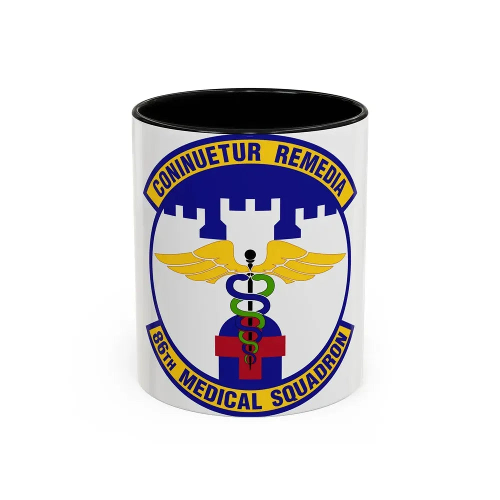 86 Medical Squadron USAFE (U.S. Air Force) Accent Coffee Mug 11oz Black - Go Mug Yourself