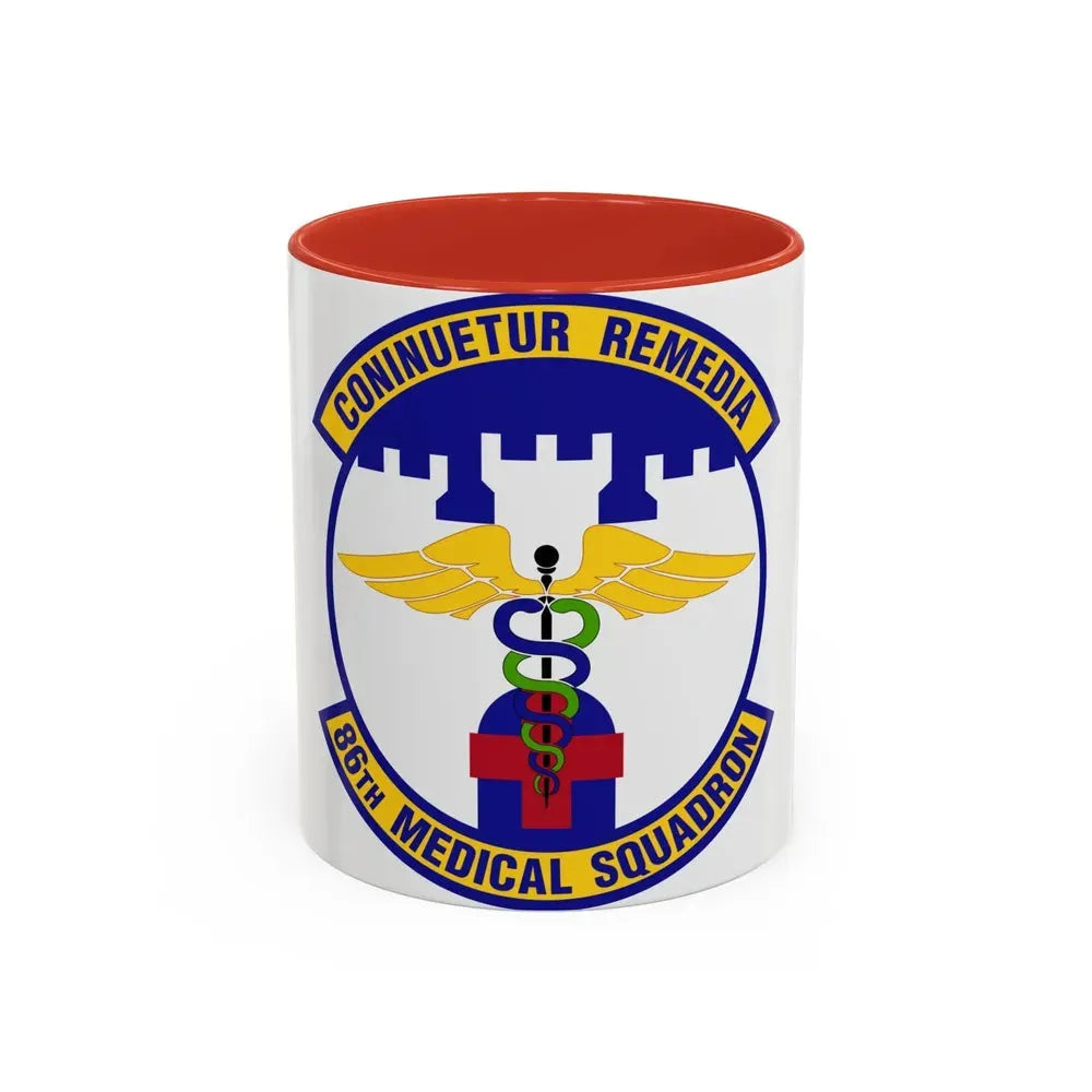 86 Medical Squadron USAFE (U.S. Air Force) Accent Coffee Mug 11oz Red - Go Mug Yourself