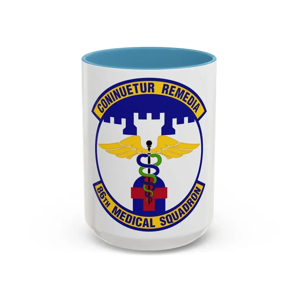 86 Medical Squadron USAFE (U.S. Air Force) Accent Coffee Mug 15oz Light Blue - Go Mug Yourself