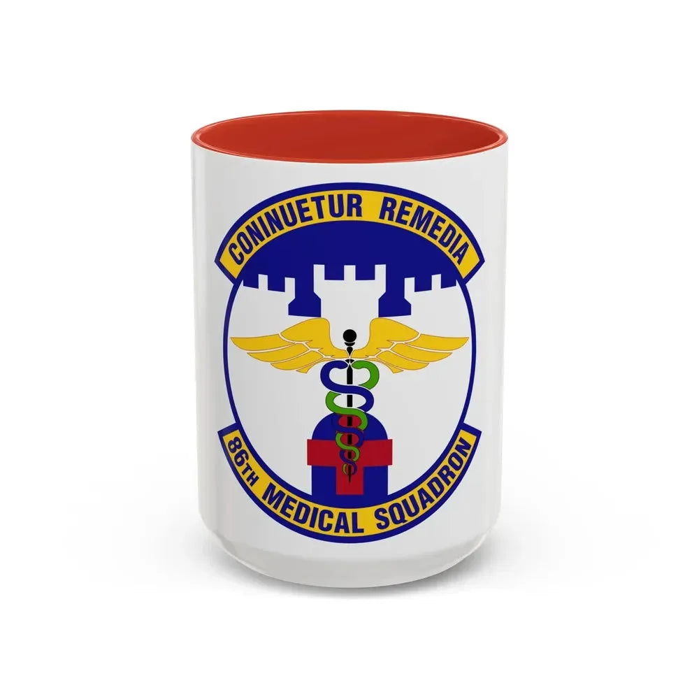 86 Medical Squadron USAFE (U.S. Air Force) Accent Coffee Mug 15oz Red - Go Mug Yourself