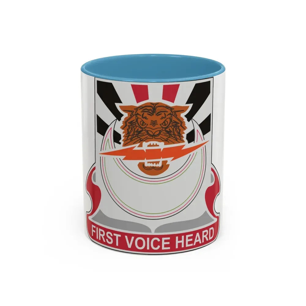 86 Signal Battalion (U.S. Army) Accent Coffee Mug 11oz Light Blue - Go Mug Yourself