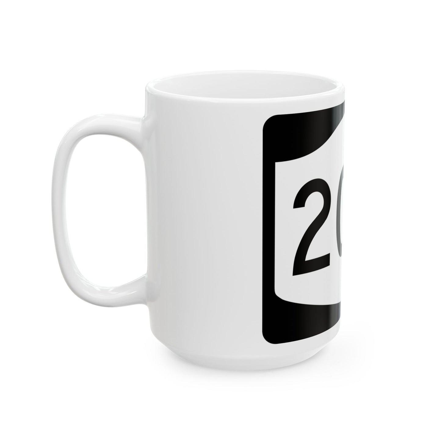 NY-20SY (New York) (Road Sign) White Coffee Mug