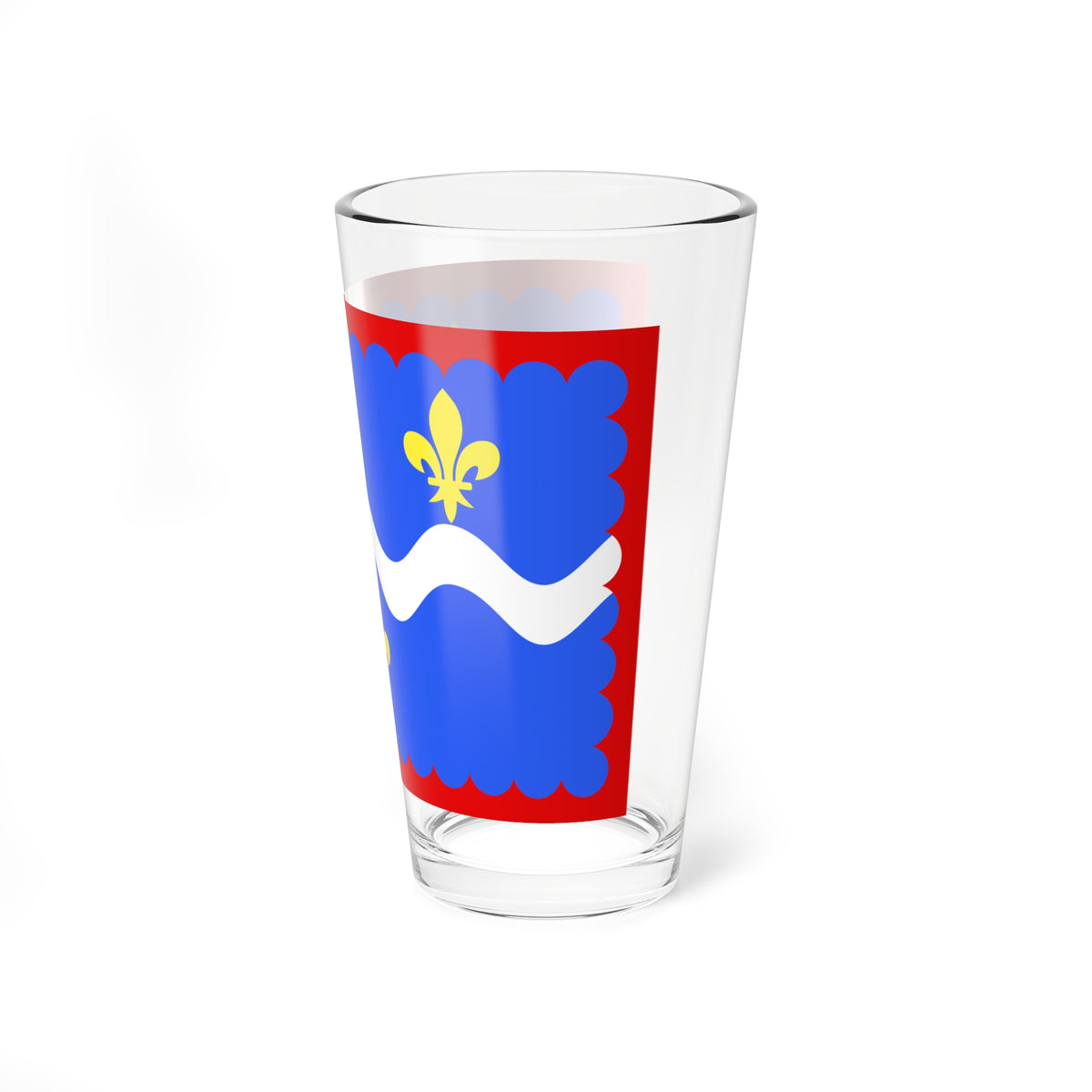 Drapeau departement fr Indre (France) Pint Glass 16oz