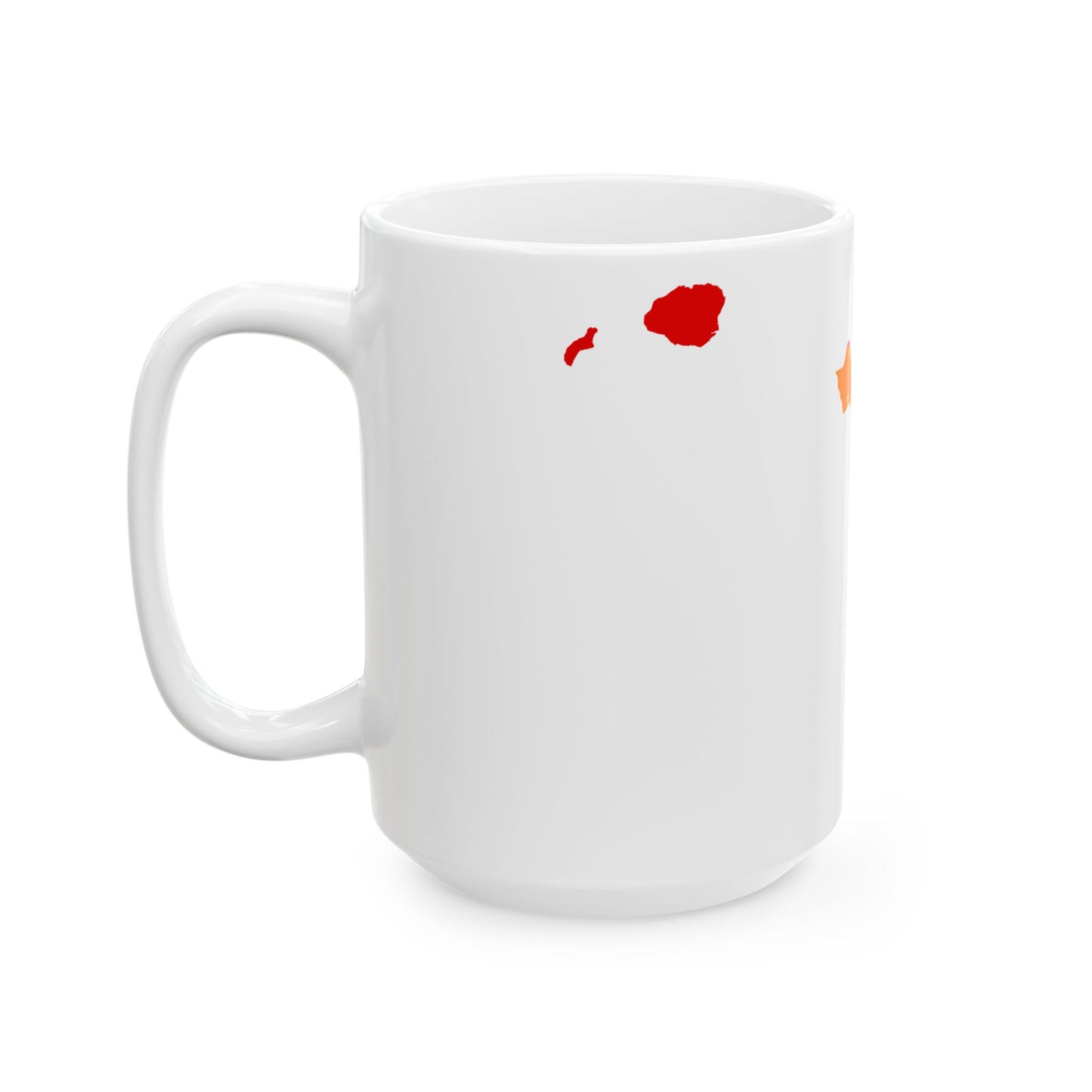 LGBT flag map of Hawaii (United States) White Coffee Mug