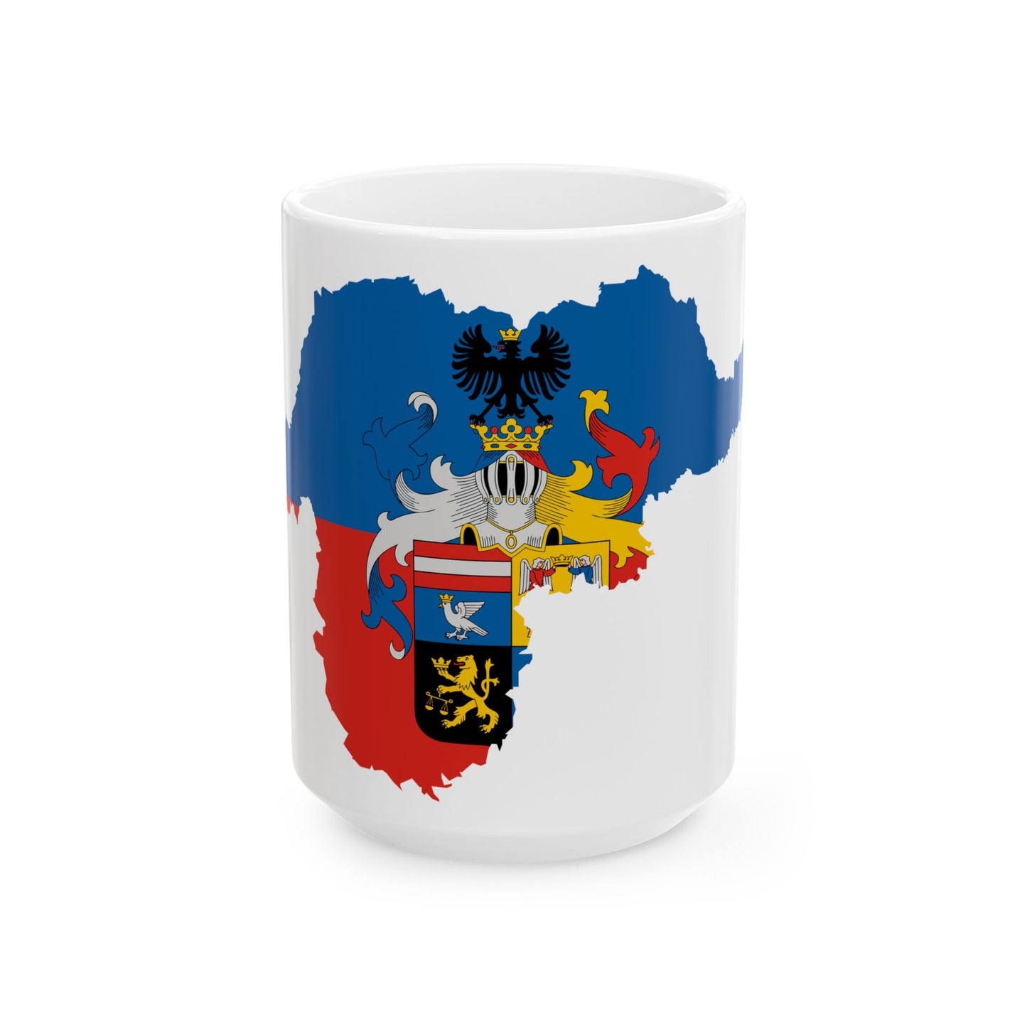 Flag-map of Borsod-Abauj-Zemplen County (Hungary) White Coffee Mug