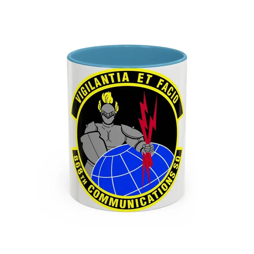 868th Communications Squadron (U.S. Air Force) Accent Coffee Mug 11oz Light Blue - Go Mug Yourself