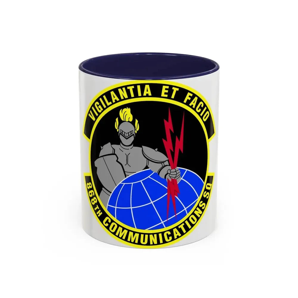 868th Communications Squadron (U.S. Air Force) Accent Coffee Mug 11oz Navy - Go Mug Yourself