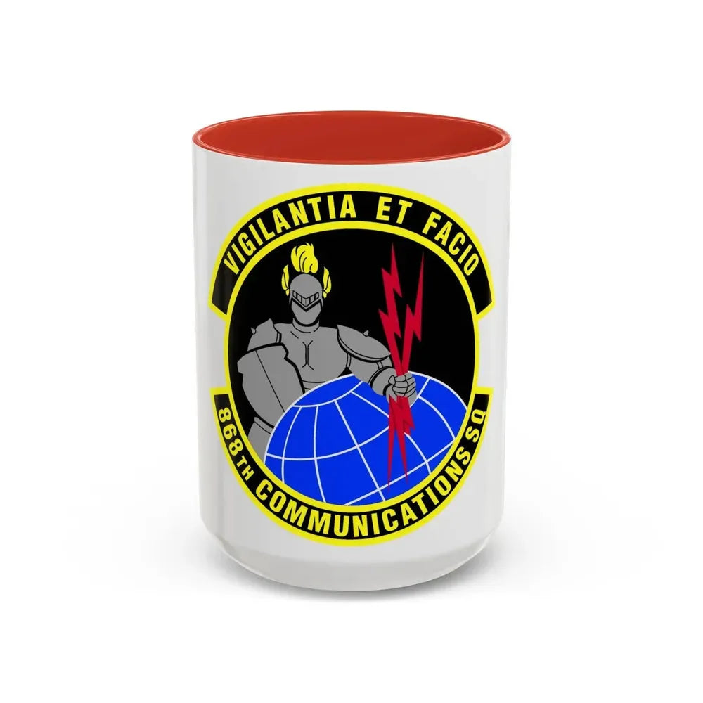 868th Communications Squadron (U.S. Air Force) Accent Coffee Mug 15oz Red - Go Mug Yourself