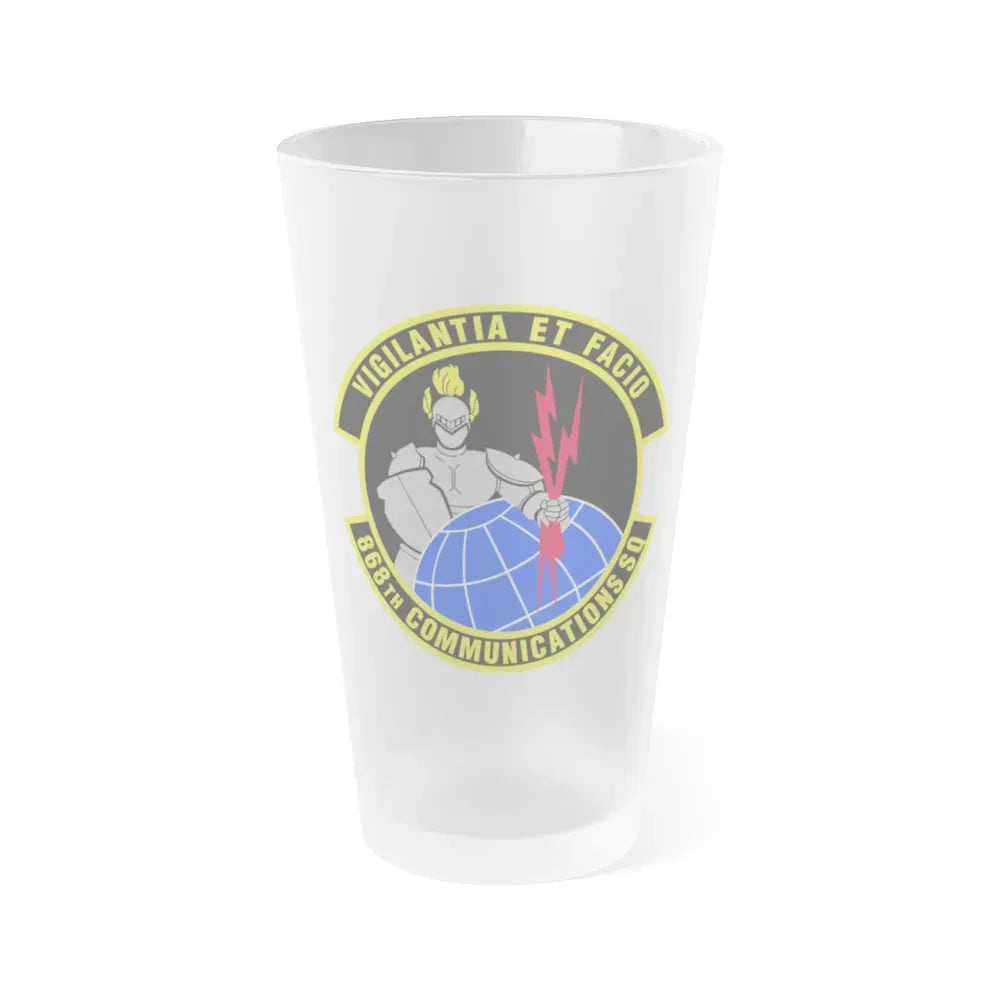 868th Communications Squadron (U.S. Air Force) Frosted Pint Glass 16oz 16oz Frosted - Go Mug Yourself