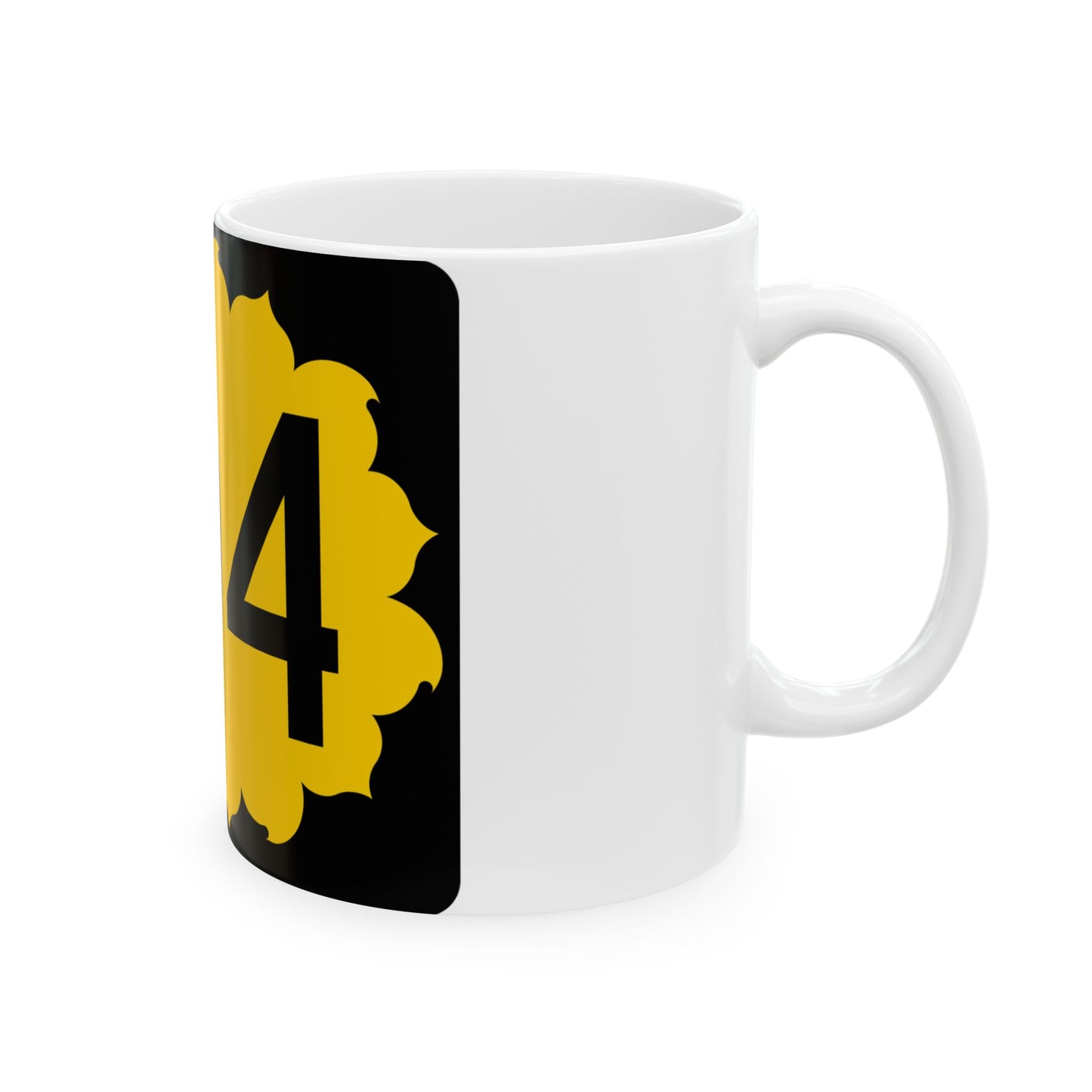 K-104 (Kansas) (Road Sign) White Coffee Mug