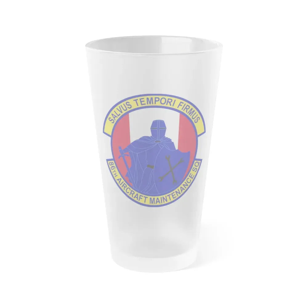 86th Aircraft Maintenance Squadron (U.S. Air Force) Frosted Pint Glass 16oz 16oz Frosted - Go Mug Yourself