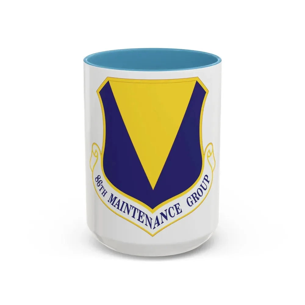 86th Maintenance Group (U.S. Air Force) Accent Coffee Mug 15oz Light Blue - Go Mug Yourself