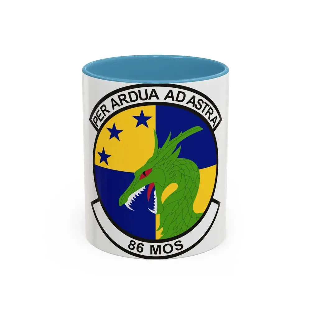 86th Maintenance Operations Squadron (U.S. Air Force) Accent Coffee Mug 11oz Light Blue - Go Mug Yourself