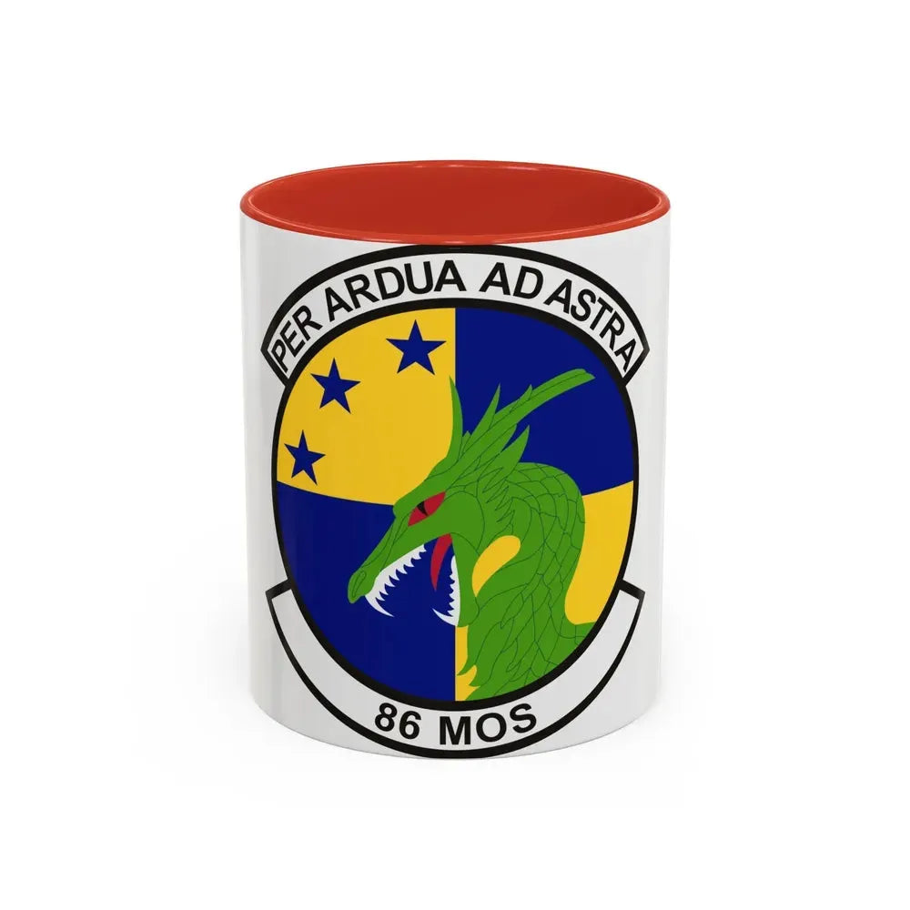 86th Maintenance Operations Squadron (U.S. Air Force) Accent Coffee Mug 11oz Red - Go Mug Yourself