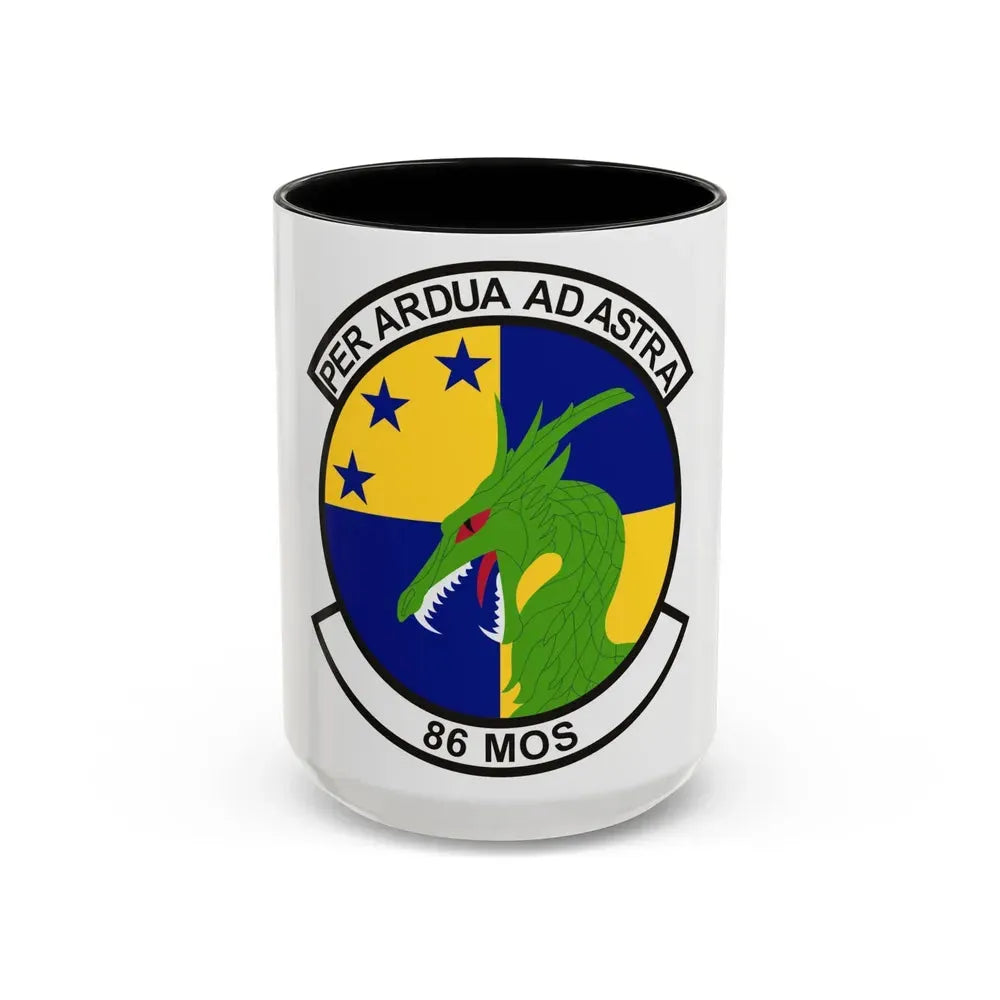 86th Maintenance Operations Squadron (U.S. Air Force) Accent Coffee Mug 15oz Black - Go Mug Yourself