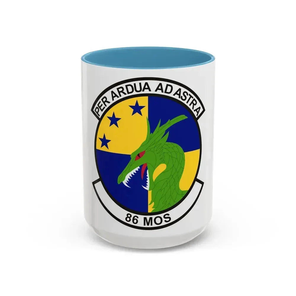 86th Maintenance Operations Squadron (U.S. Air Force) Accent Coffee Mug 15oz Light Blue - Go Mug Yourself