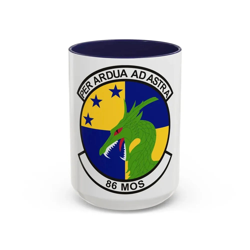 86th Maintenance Operations Squadron (U.S. Air Force) Accent Coffee Mug 15oz Navy - Go Mug Yourself