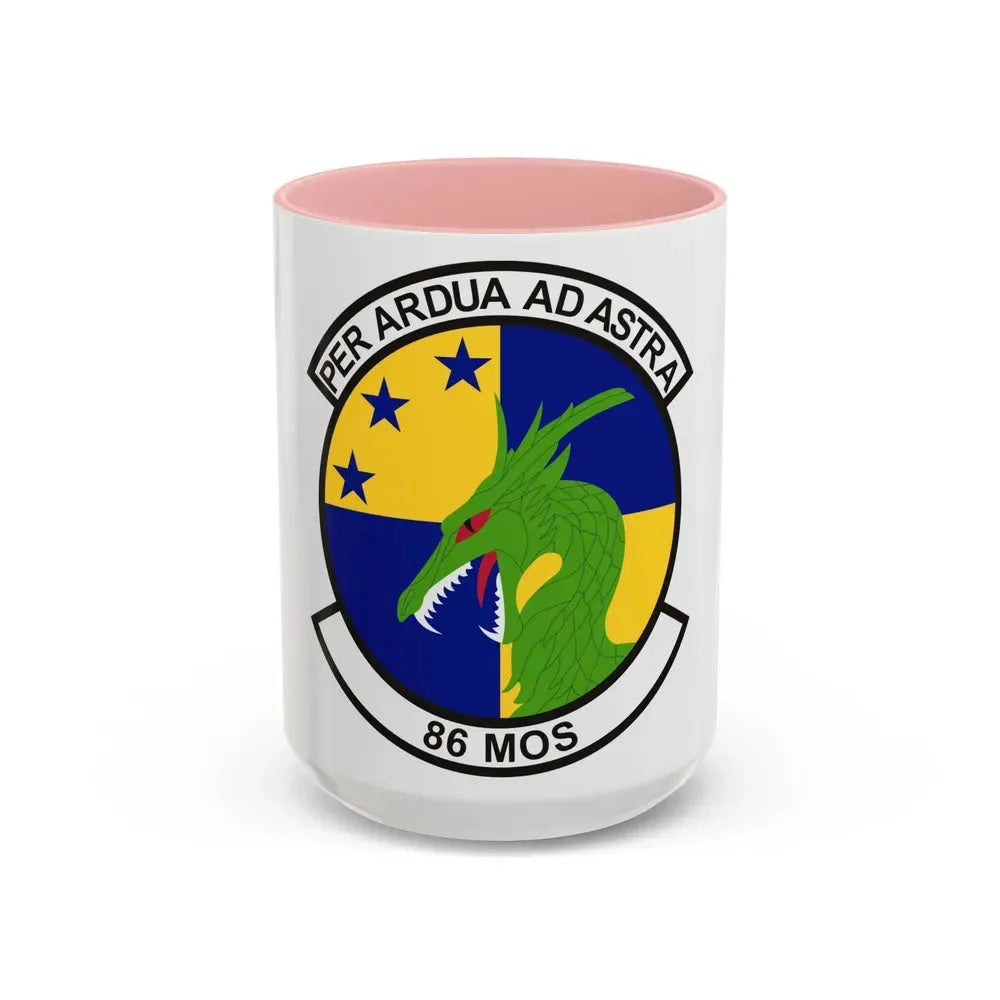 86th Maintenance Operations Squadron (U.S. Air Force) Accent Coffee Mug 15oz Pink - Go Mug Yourself