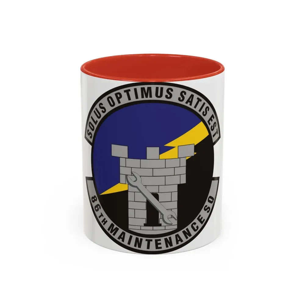 86th Maintenance Squadron (U.S. Air Force) Accent Coffee Mug 11oz Red - Go Mug Yourself