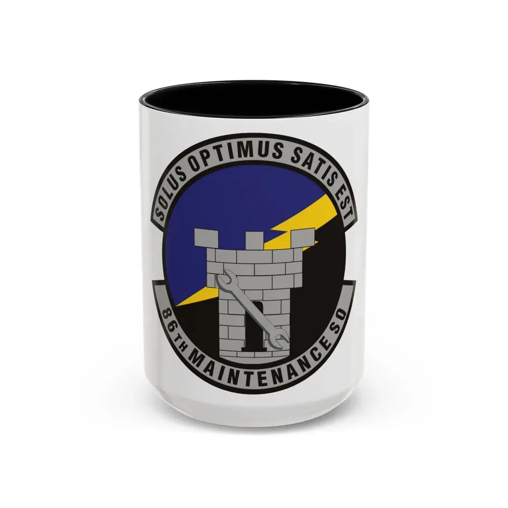 86th Maintenance Squadron (U.S. Air Force) Accent Coffee Mug 15oz Black - Go Mug Yourself