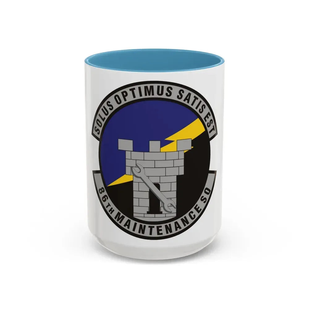 86th Maintenance Squadron (U.S. Air Force) Accent Coffee Mug 15oz Light Blue - Go Mug Yourself