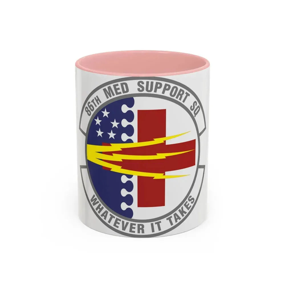 86th Medical Support Squadron (U.S. Air Force) Accent Coffee Mug 11oz Pink - Go Mug Yourself