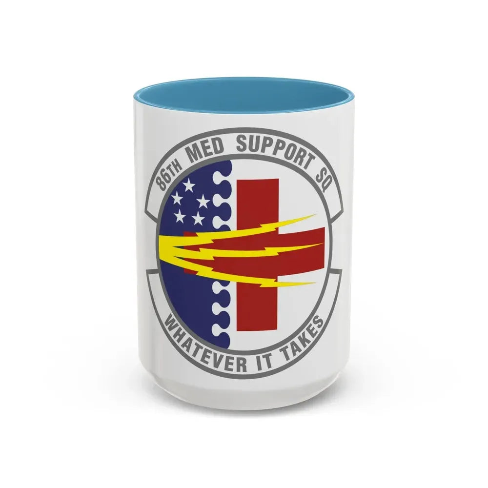 86th Medical Support Squadron (U.S. Air Force) Accent Coffee Mug 15oz Light Blue - Go Mug Yourself