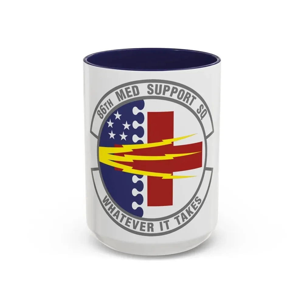 86th Medical Support Squadron (U.S. Air Force) Accent Coffee Mug 15oz Navy - Go Mug Yourself
