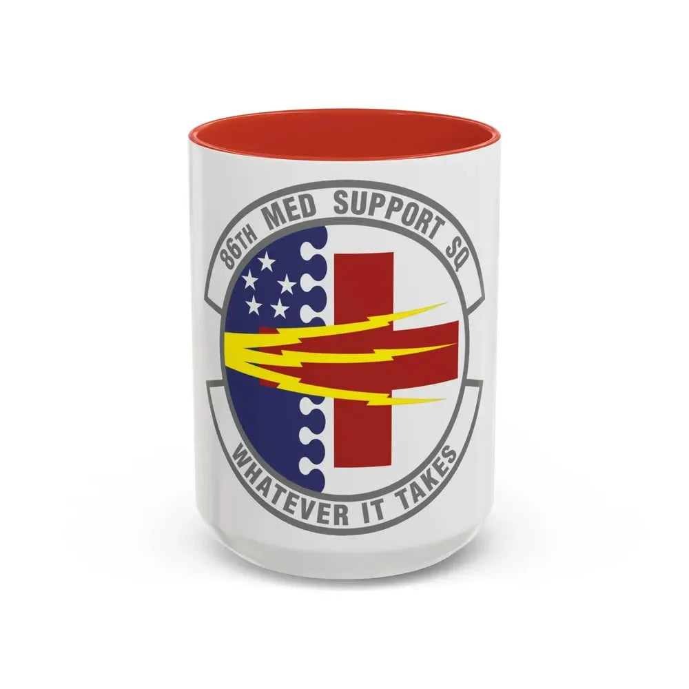 86th Medical Support Squadron (U.S. Air Force) Accent Coffee Mug 15oz Red - Go Mug Yourself