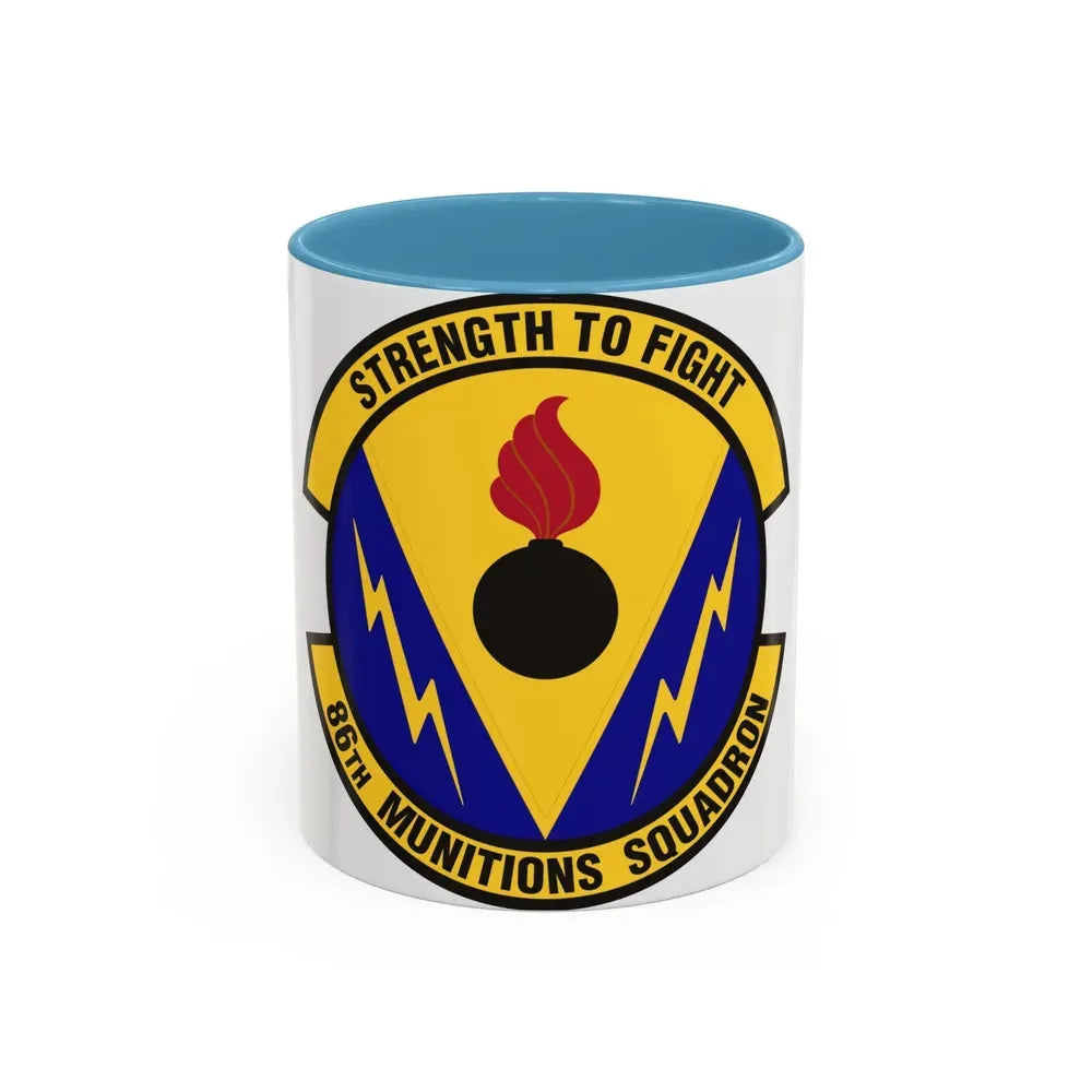 86th Munitions Squadron (U.S. Air Force) Accent Coffee Mug 11oz Light Blue - Go Mug Yourself