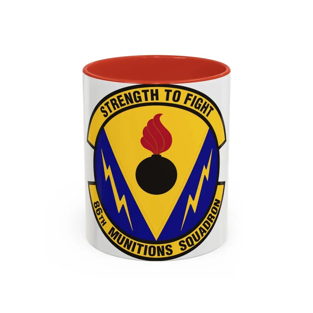 86th Munitions Squadron (U.S. Air Force) Accent Coffee Mug 11oz Red - Go Mug Yourself